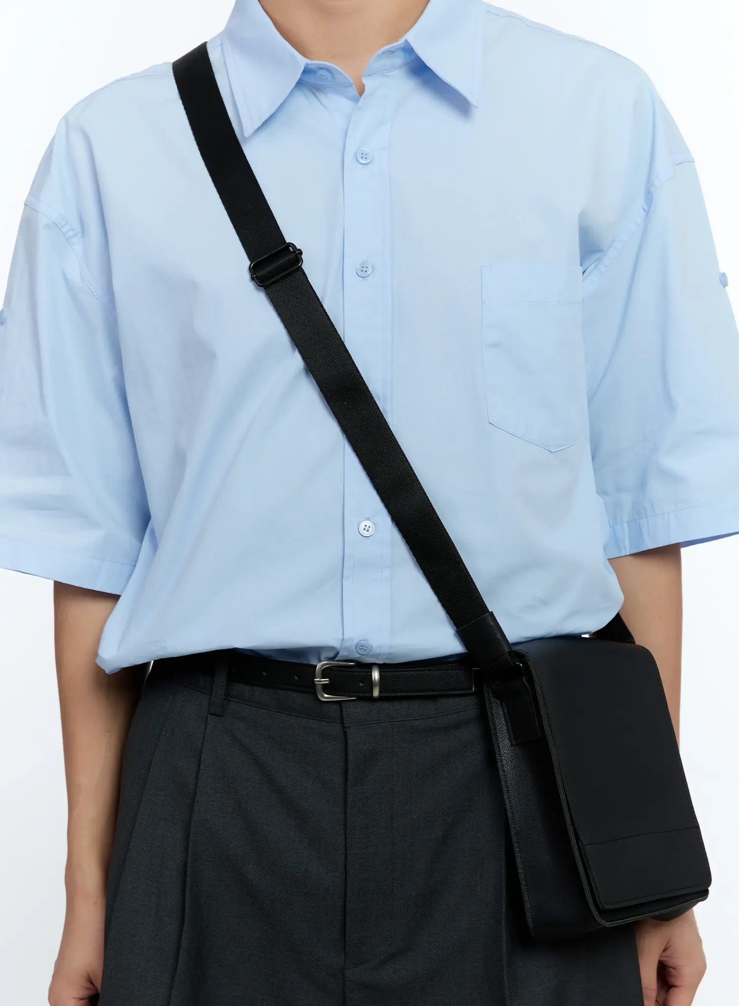 Men's Leather Crossbody Bag IG519