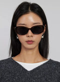 Jewel Slim Oval Fashion Sunglasses IJ508
