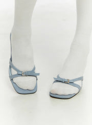 Belted Square Toe Heels CF510