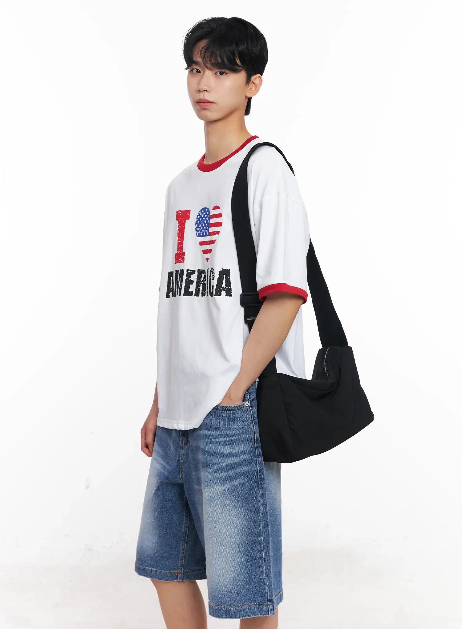 Men's Square Shoulder Bag IL501
