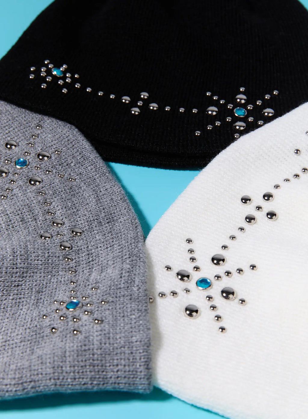 Men's Floral Stud Beanie IL515