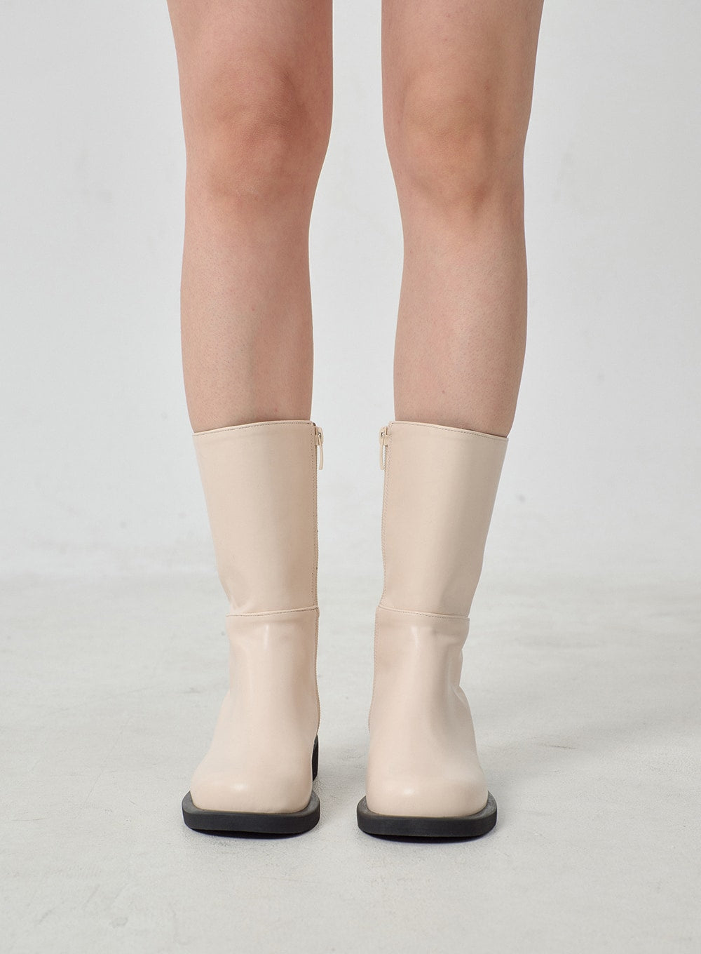 Mid-Calf Side Zipper Boots OJ300