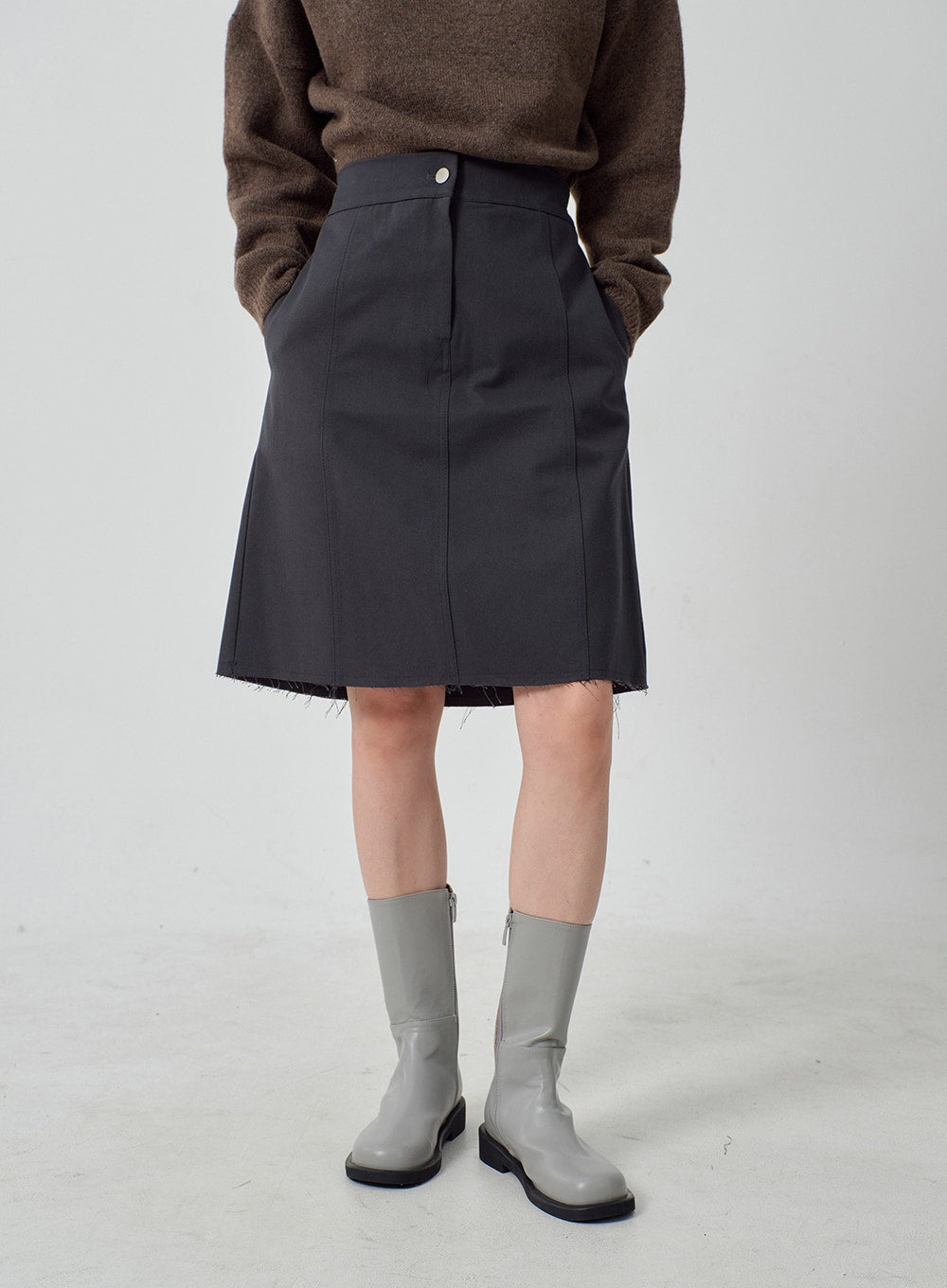 Mid-Calf Side Zipper Boots OJ300