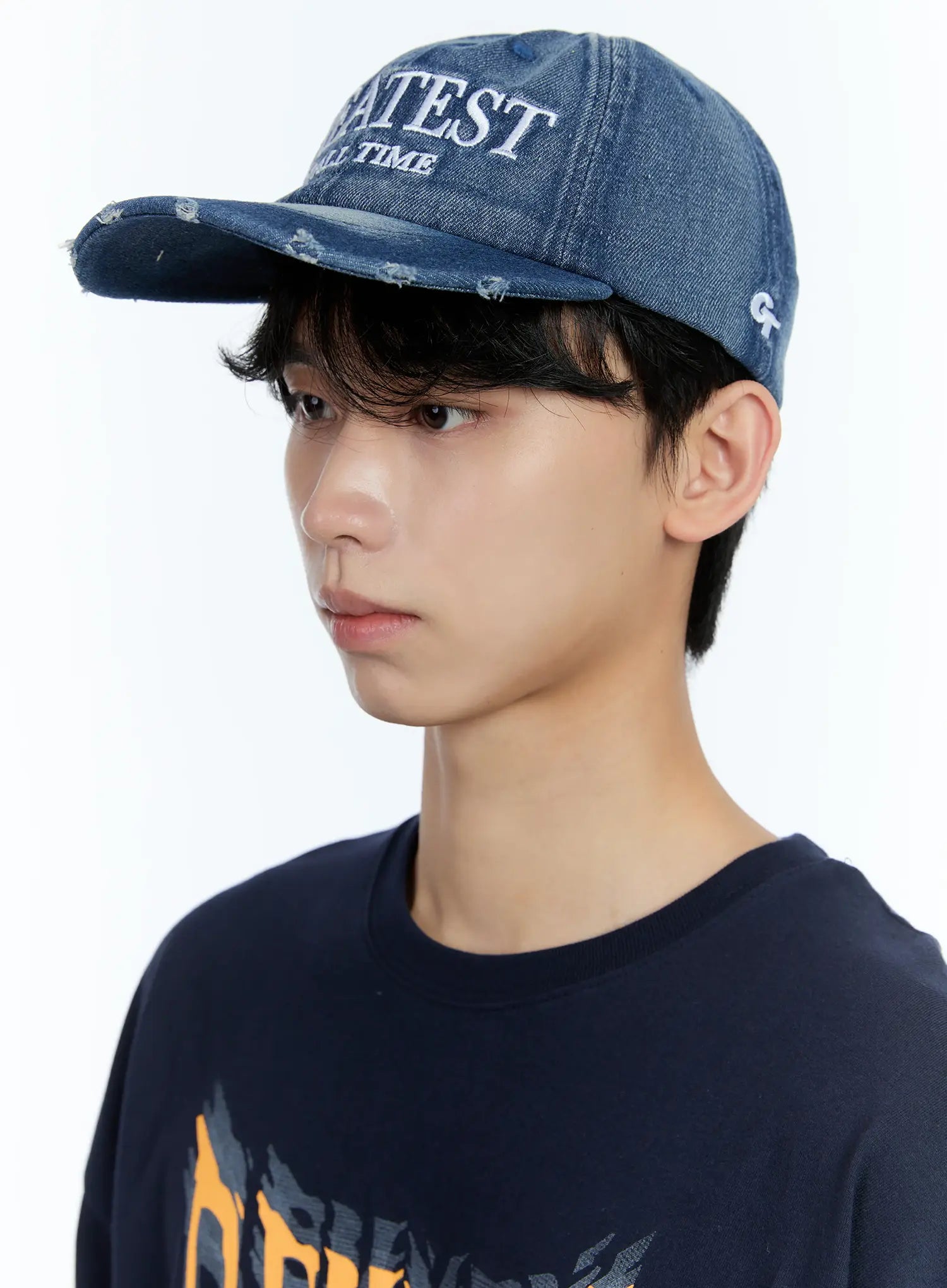 Men's Distressed Denim Baseball Cap IL529