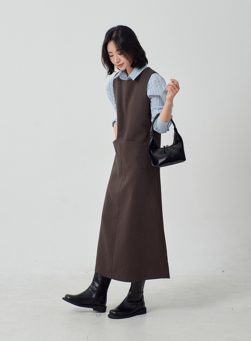 Mid-Calf Side Zipper Boots OJ300