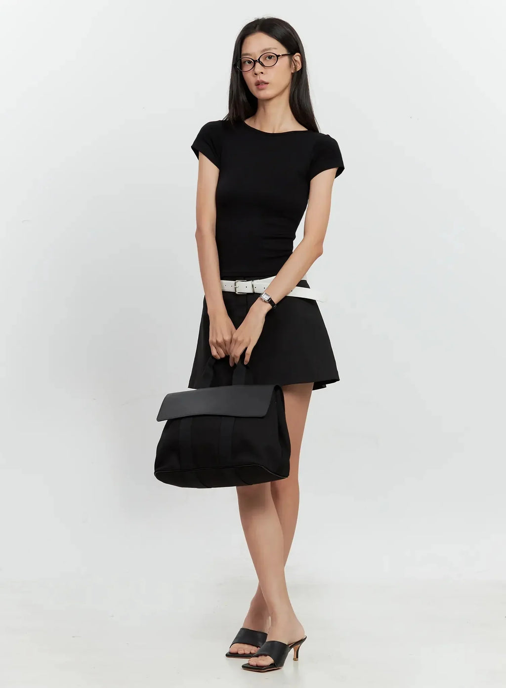 Square Toe Mule Sandals IS516