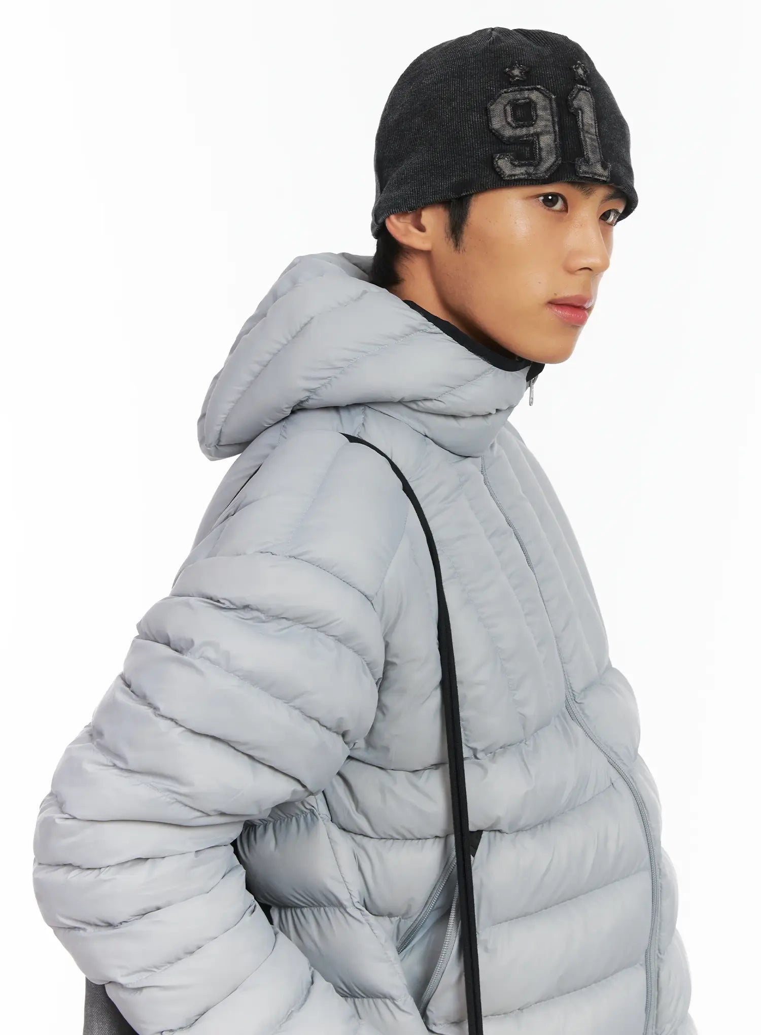 Men's Washed Denim Ribbed Beanie ID511