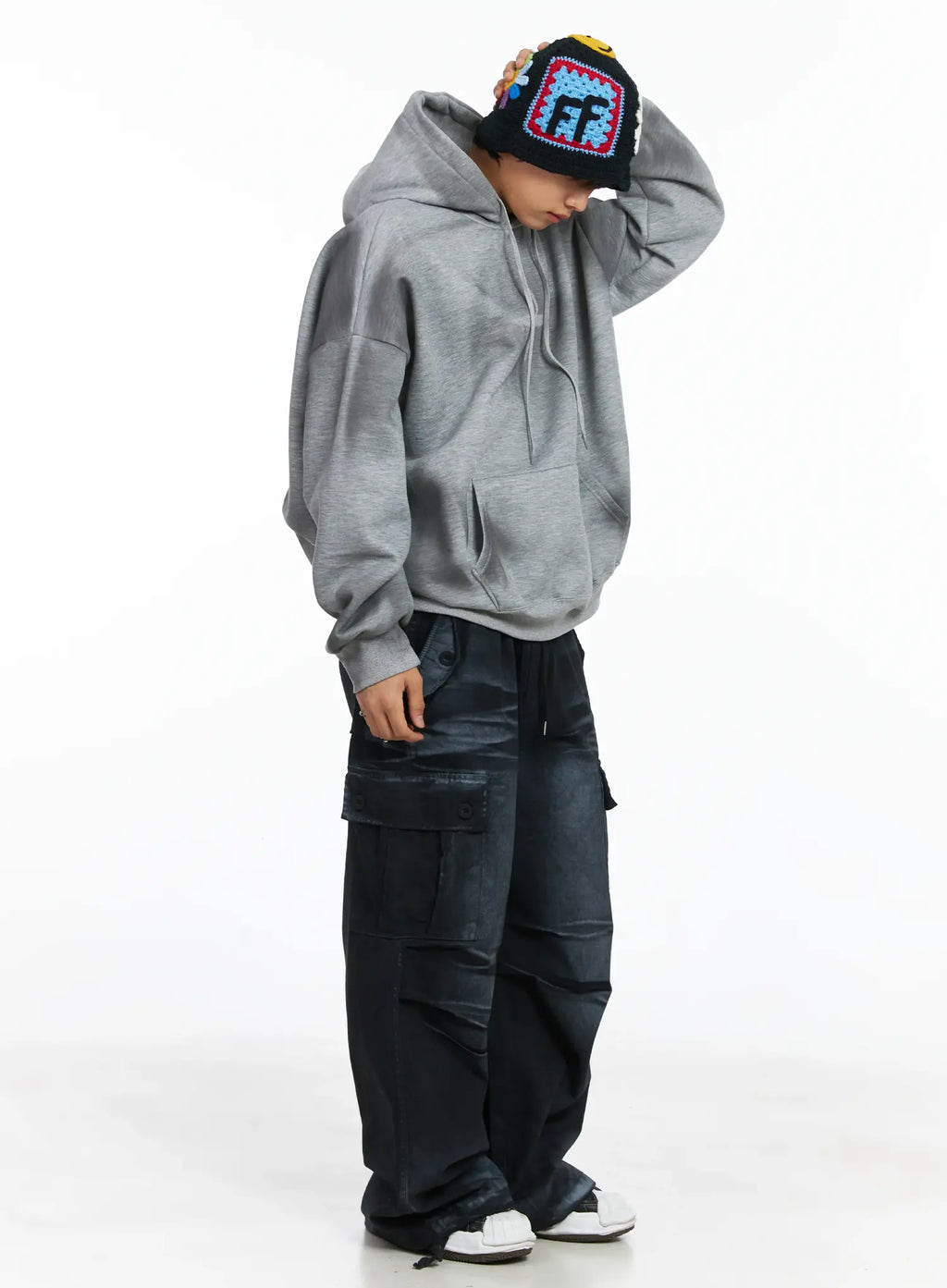 Men's Patch Crochet Beanie IJ512
