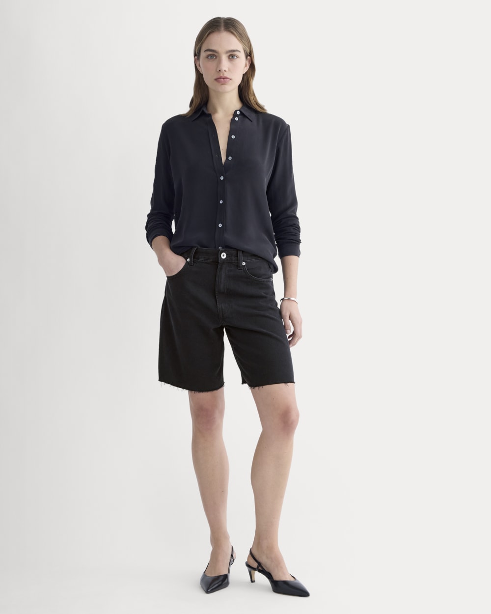 OG Baggy Jean Short Pants | Black Prane