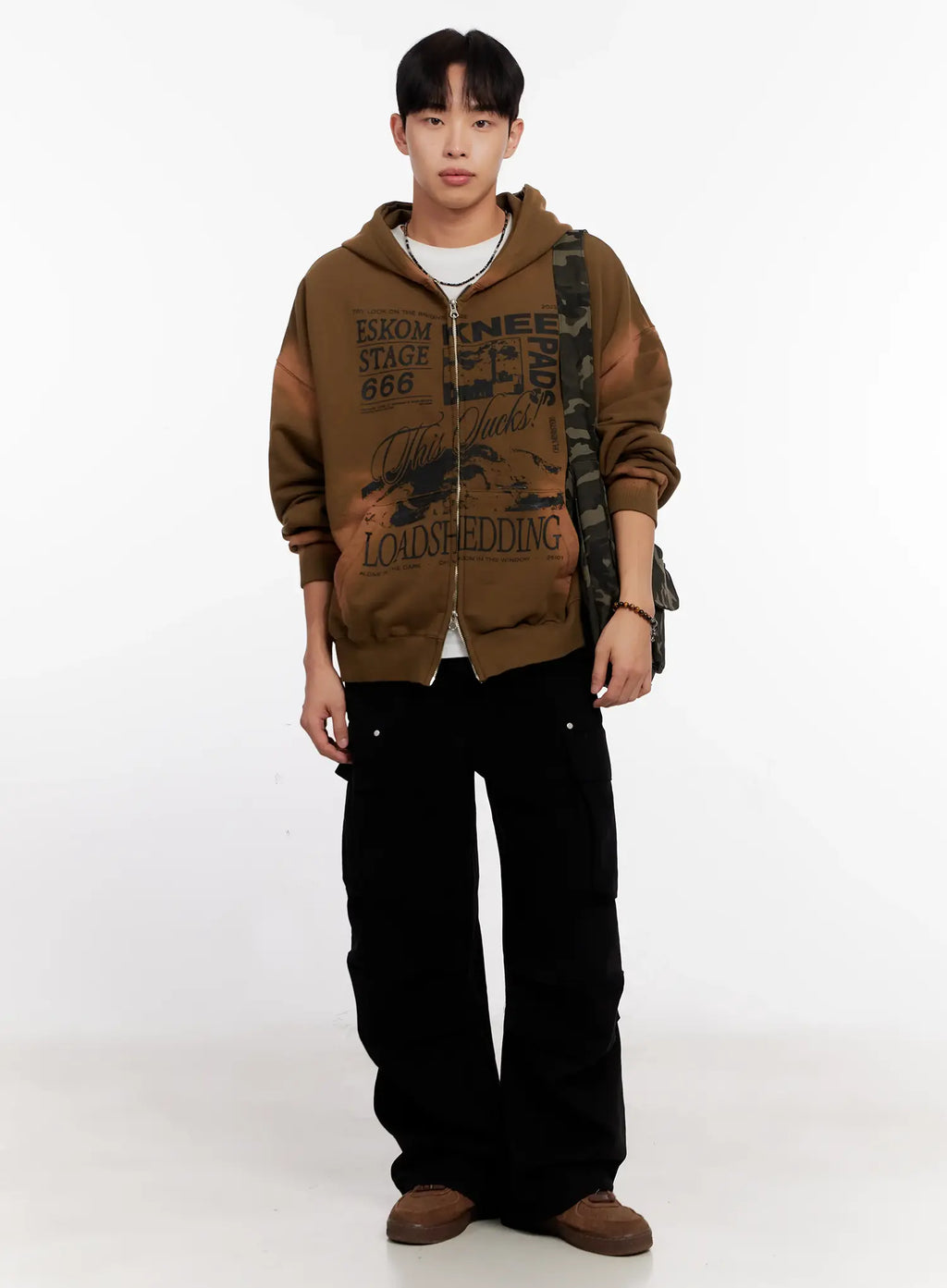 Camo Shoulder Bag with Utility Pockets IO 528