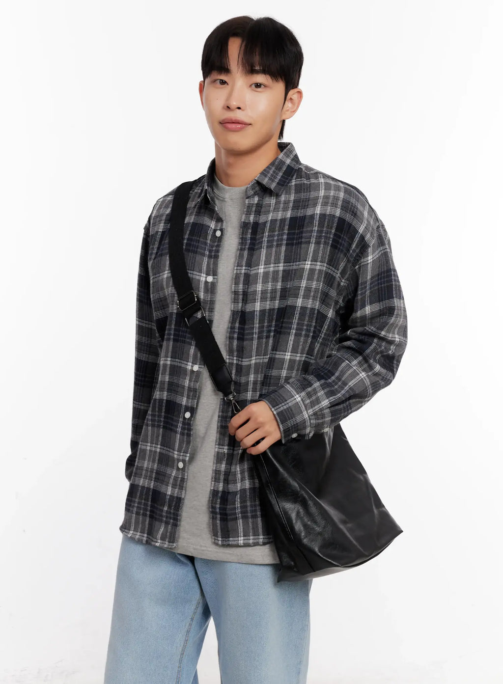 Faux Leather Shoulder Bag IO528