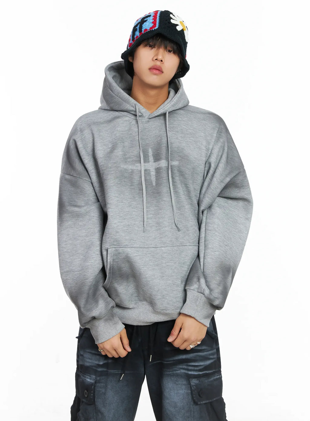 Men's Patch Crochet Beanie IJ512