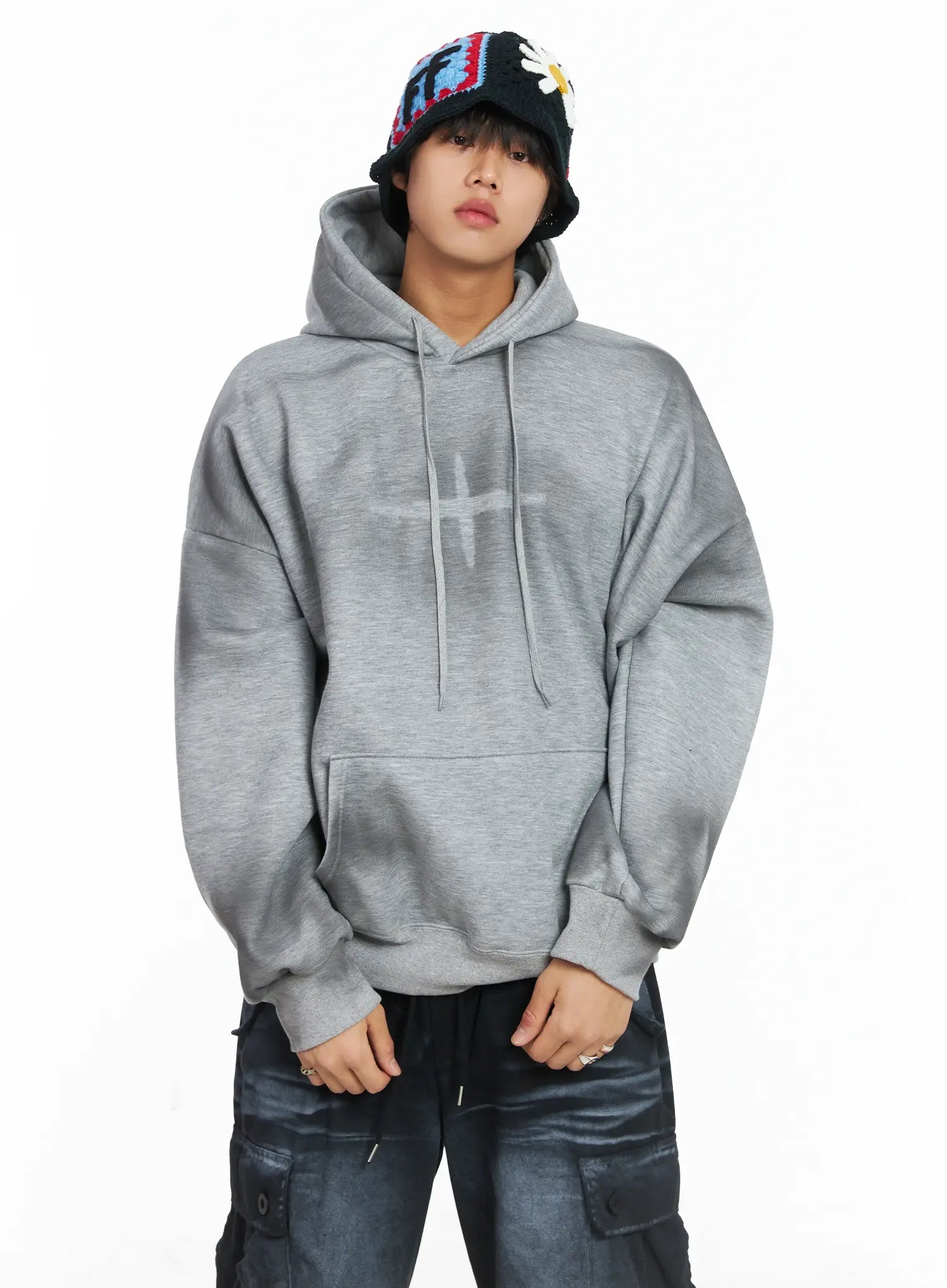 Men's Patch Crochet Beanie IJ512