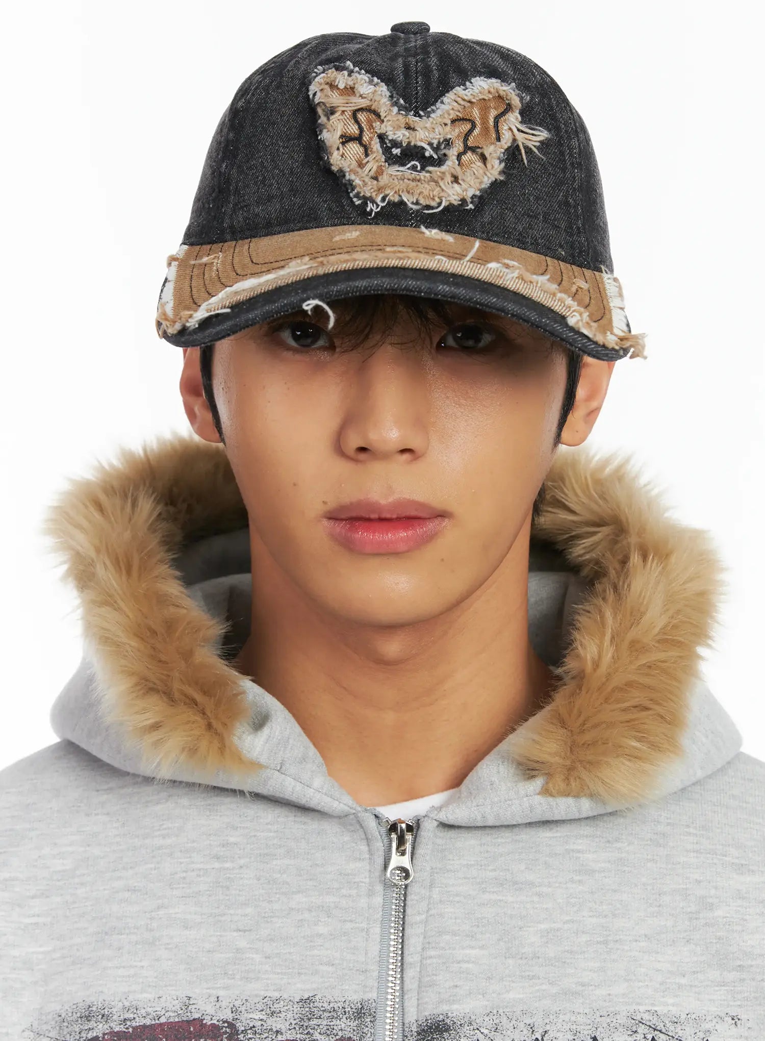 Men's Vintage Distressed Denim Baseball Cap ID511