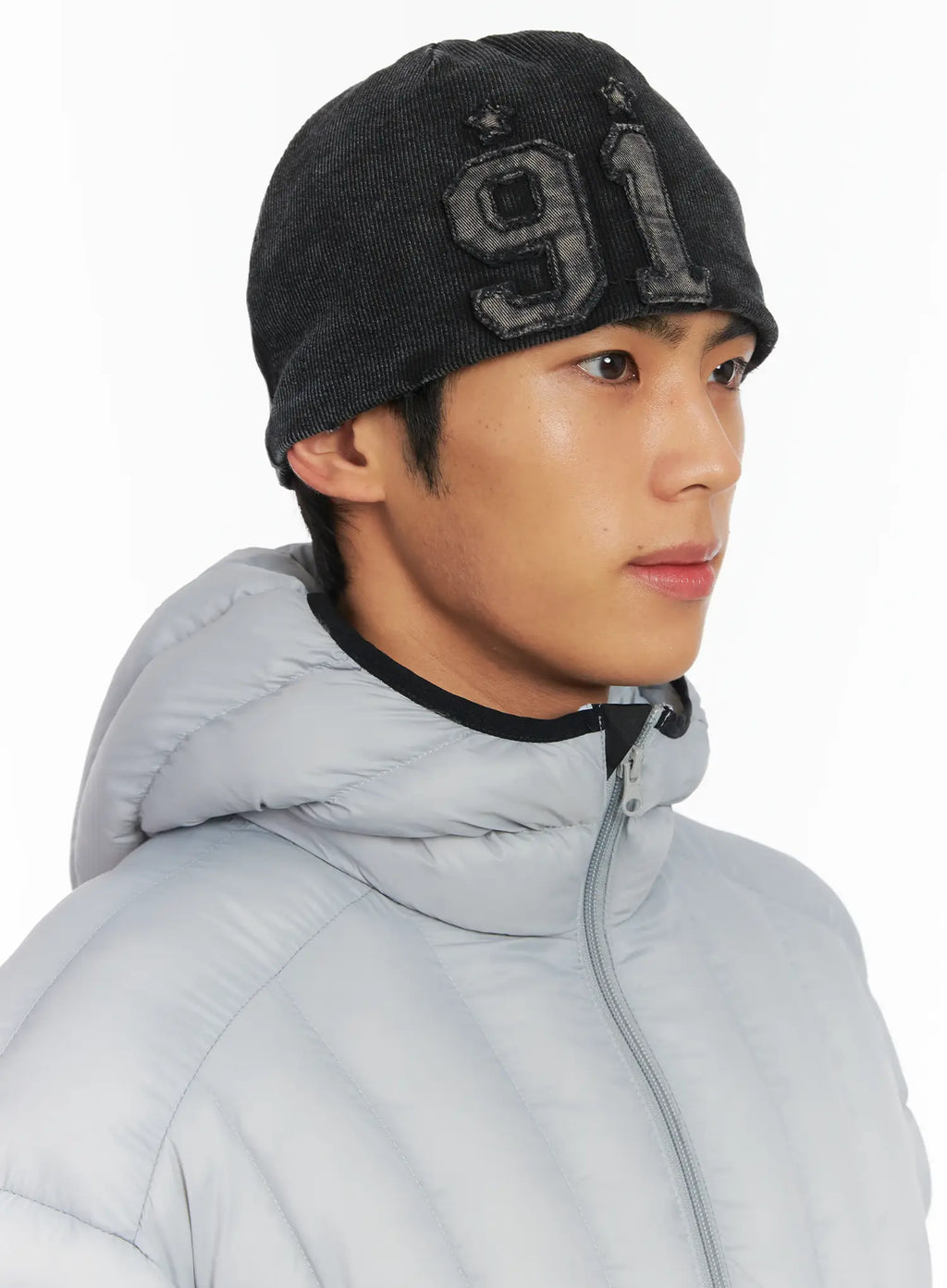 Men's Washed Denim Ribbed Beanie ID511