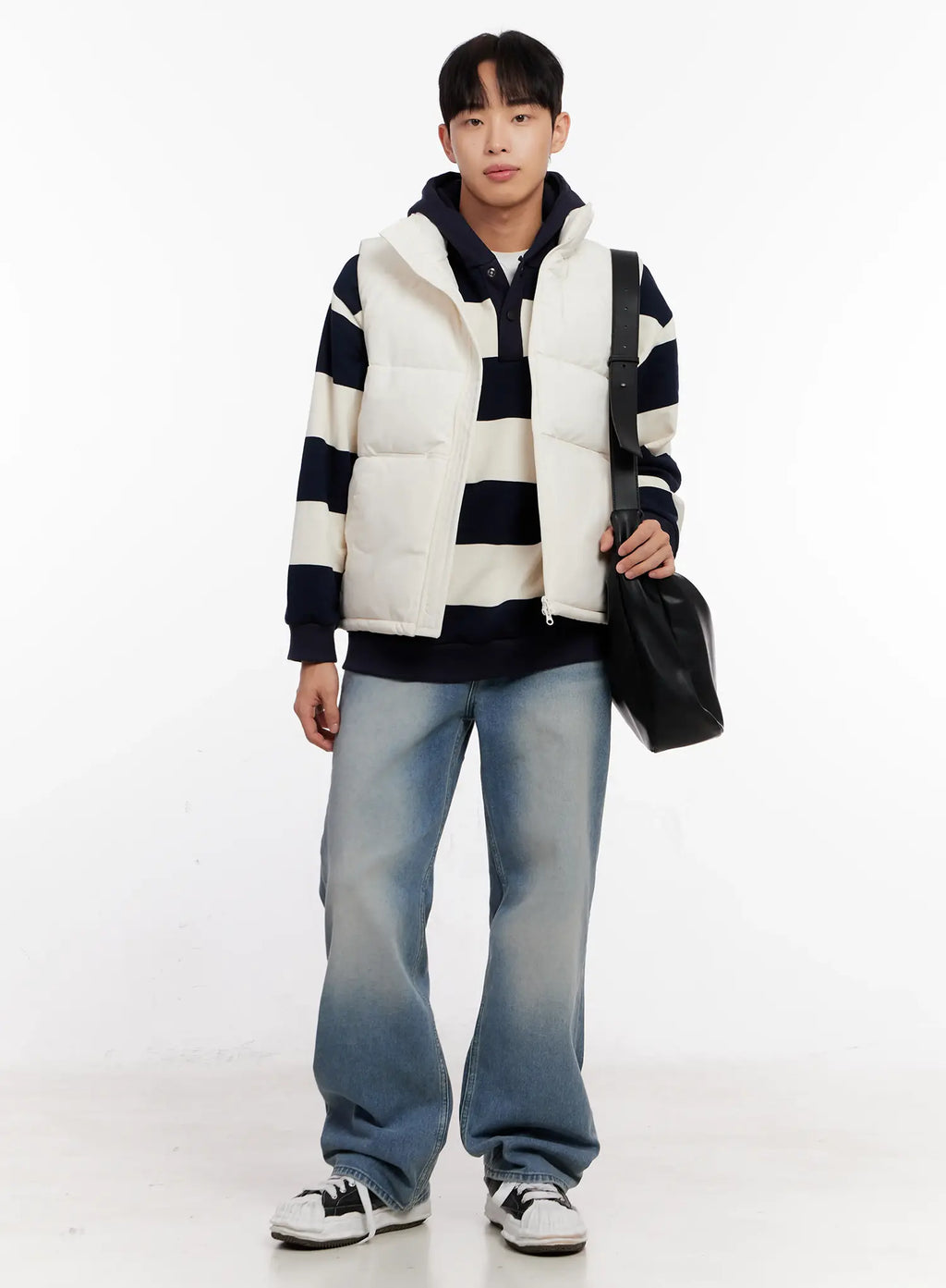 Stylish Shoulder Bag Made of Synthetic Leather IO523