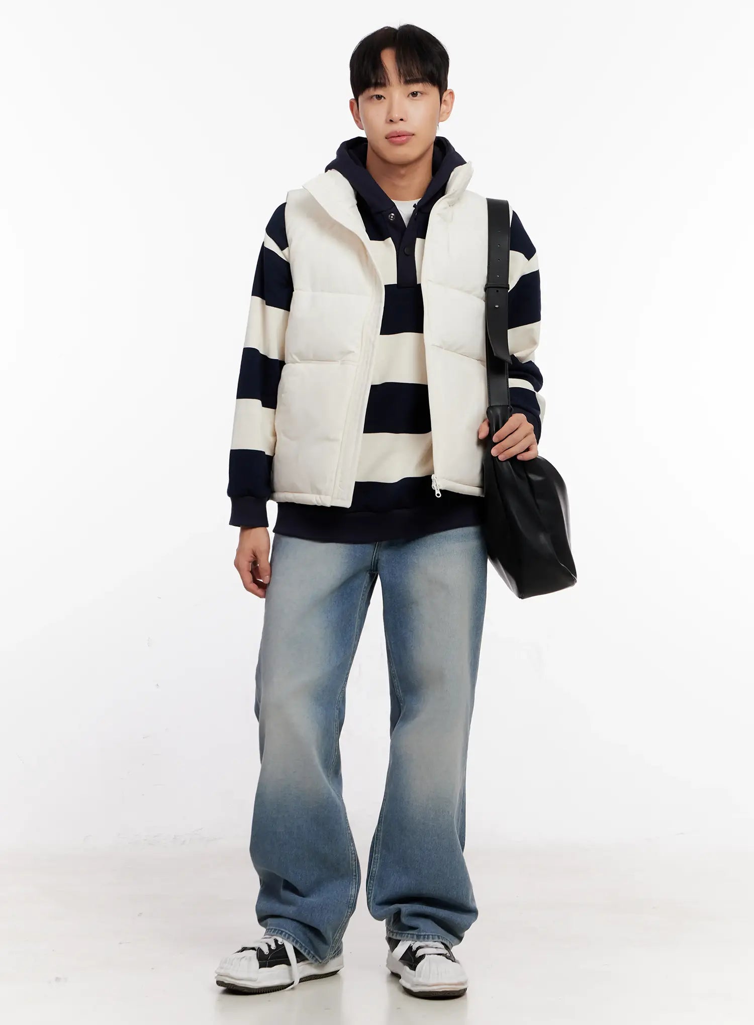 Stylish Shoulder Bag Made of Synthetic Leather IO523