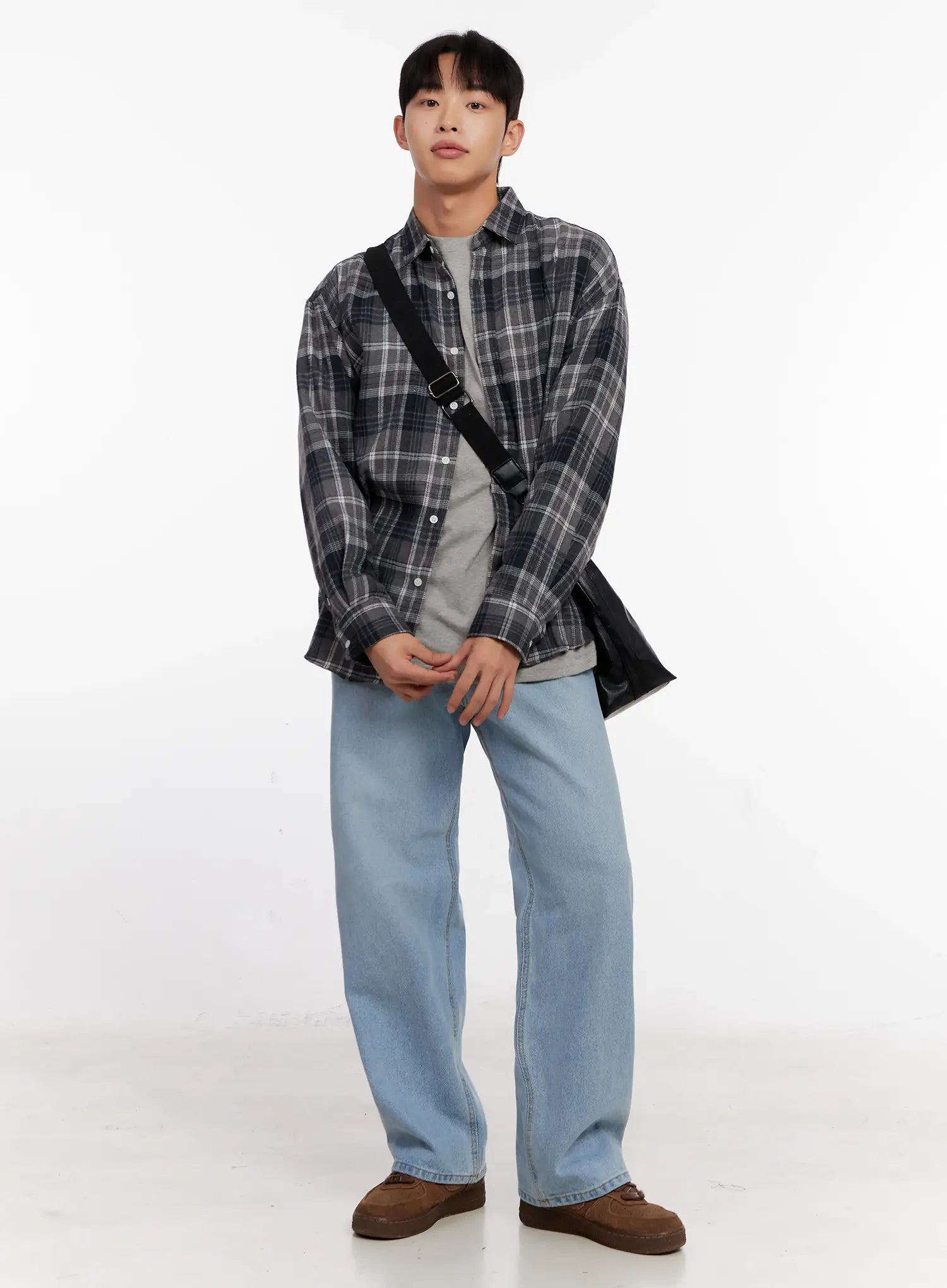 Faux Leather Shoulder Bag IO528