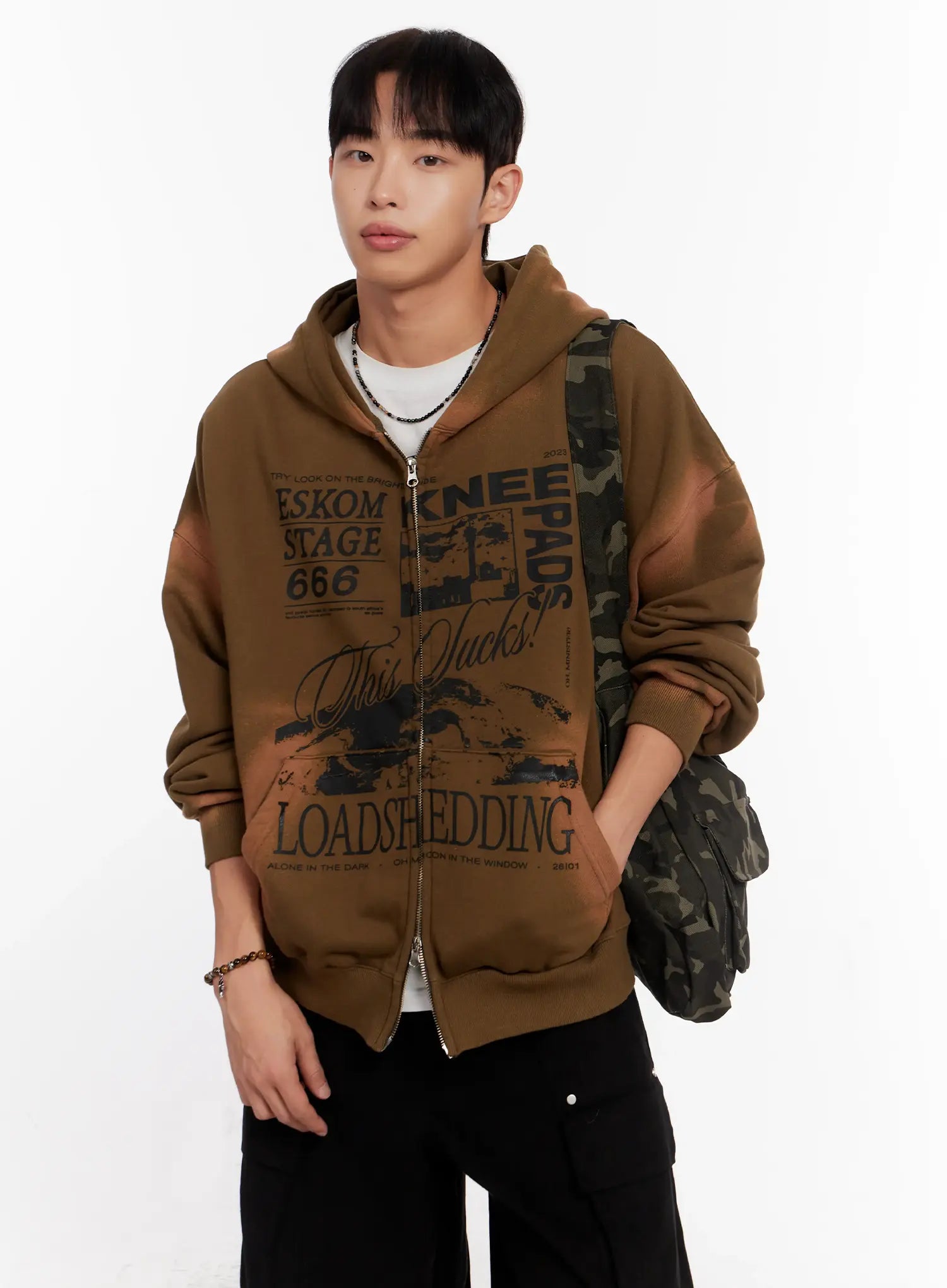 Camo Shoulder Bag with Utility Pockets IO 528