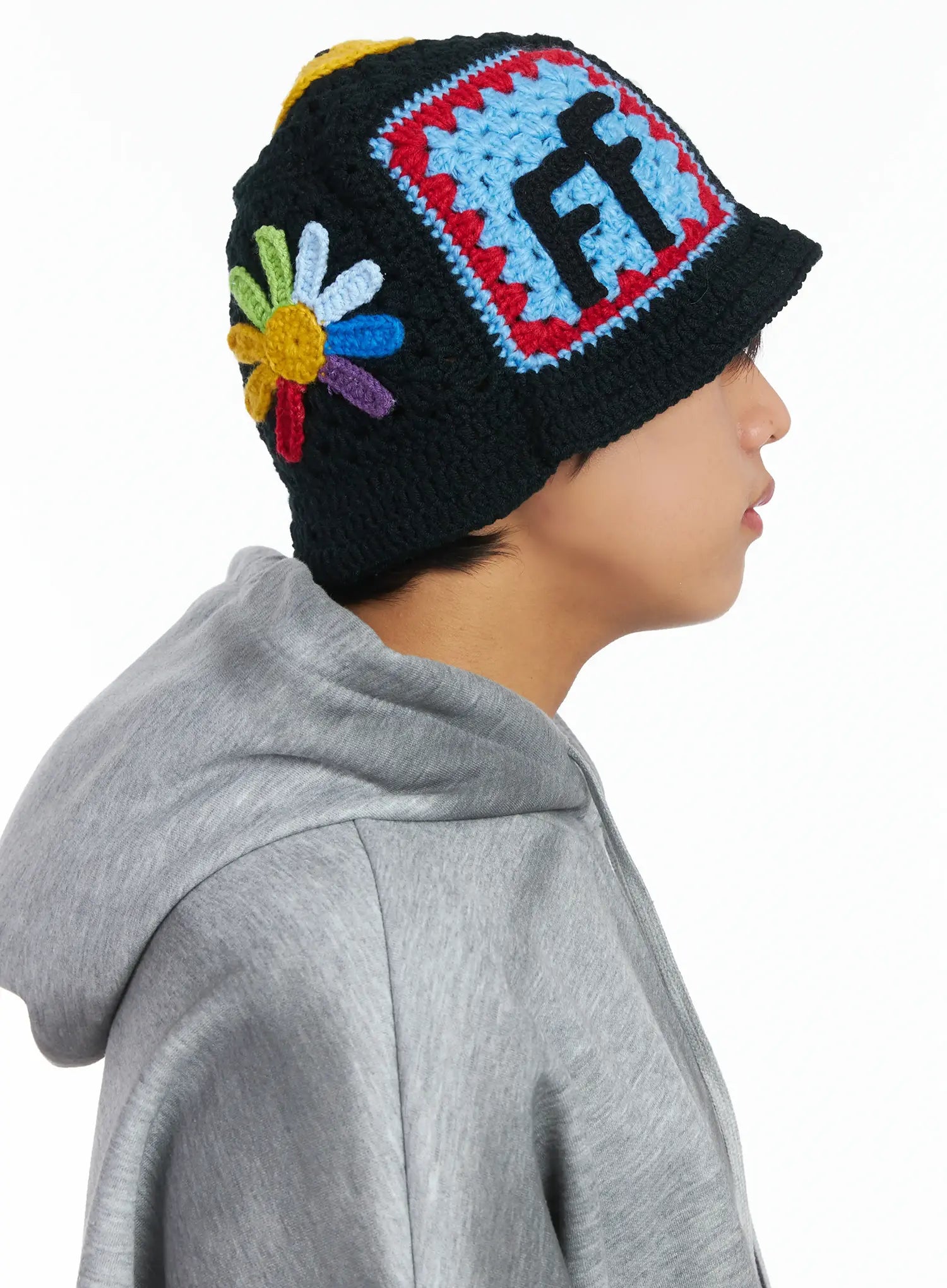 Men's Patch Crochet Beanie IJ512