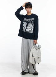 Casual Two-Pocket Backpack IS519