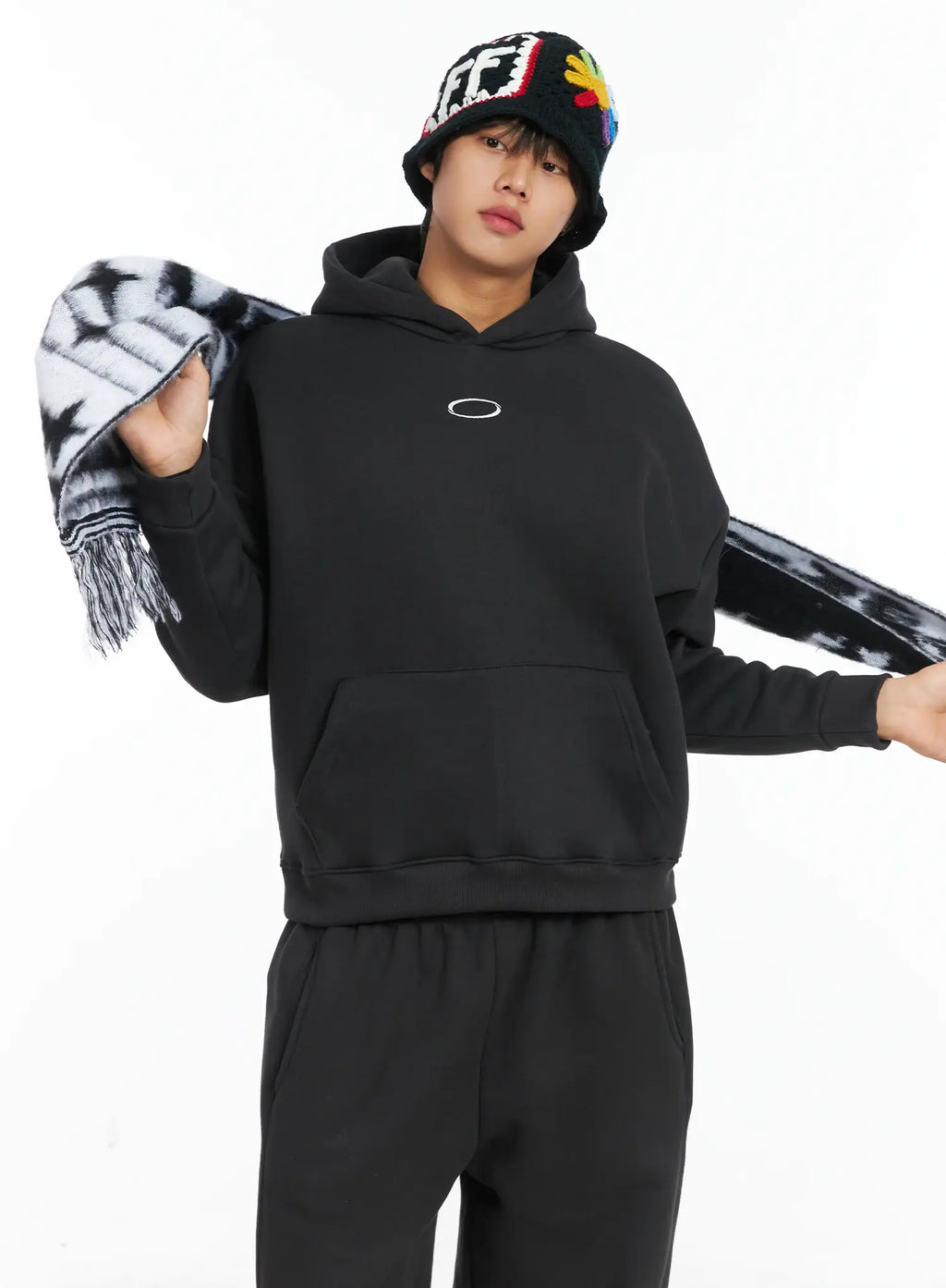 Men's Patch Crochet Beanie IJ512