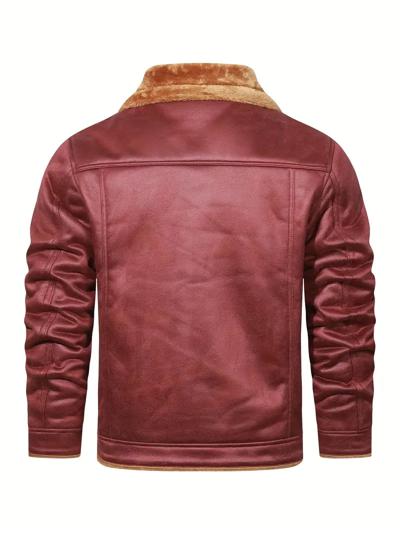 Frederik – Casual Polyester Jacket with Faux Fur Lining