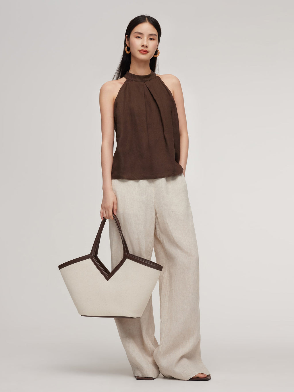100% Linen Women's Halter Top