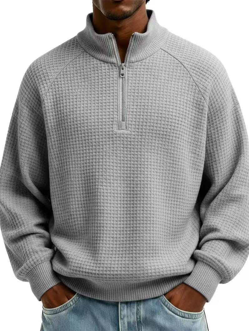 André | Ferran Waffle Quarter-Zip Pullover