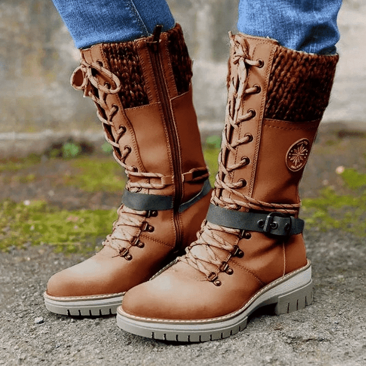 FrostLuxe - Waterproof Lace-Up Boots