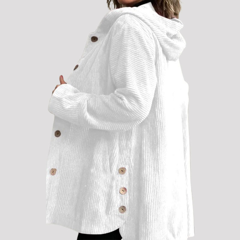 Casual Corduroy Hoodie for Fall