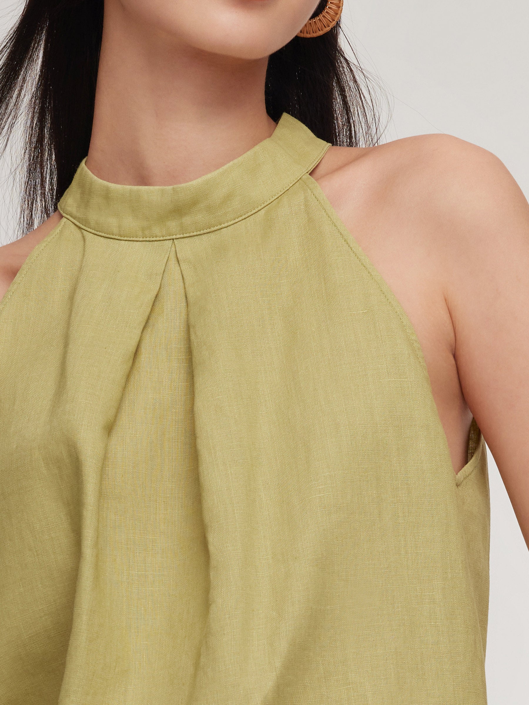 100% Linen Women's Halter Top