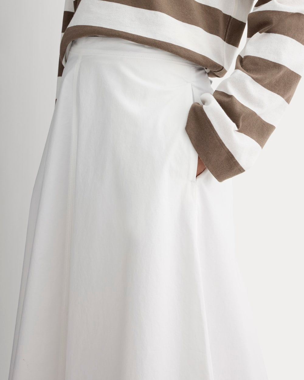 Midi Skirt Made of Ultrasoft Cotton | White