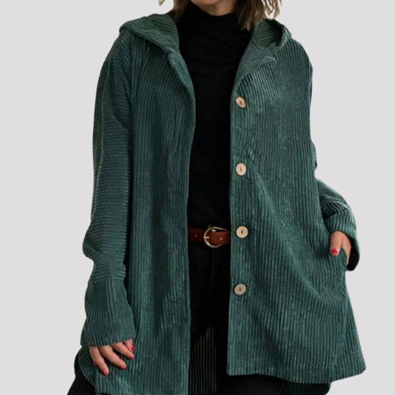 Casual Corduroy Hoodie for Fall