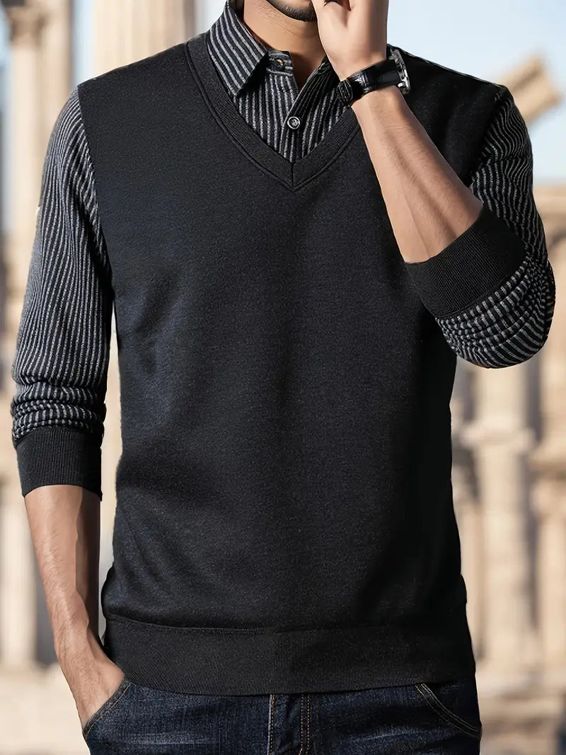 Leroy - Casual Sweater with Long Sleeves in Knit