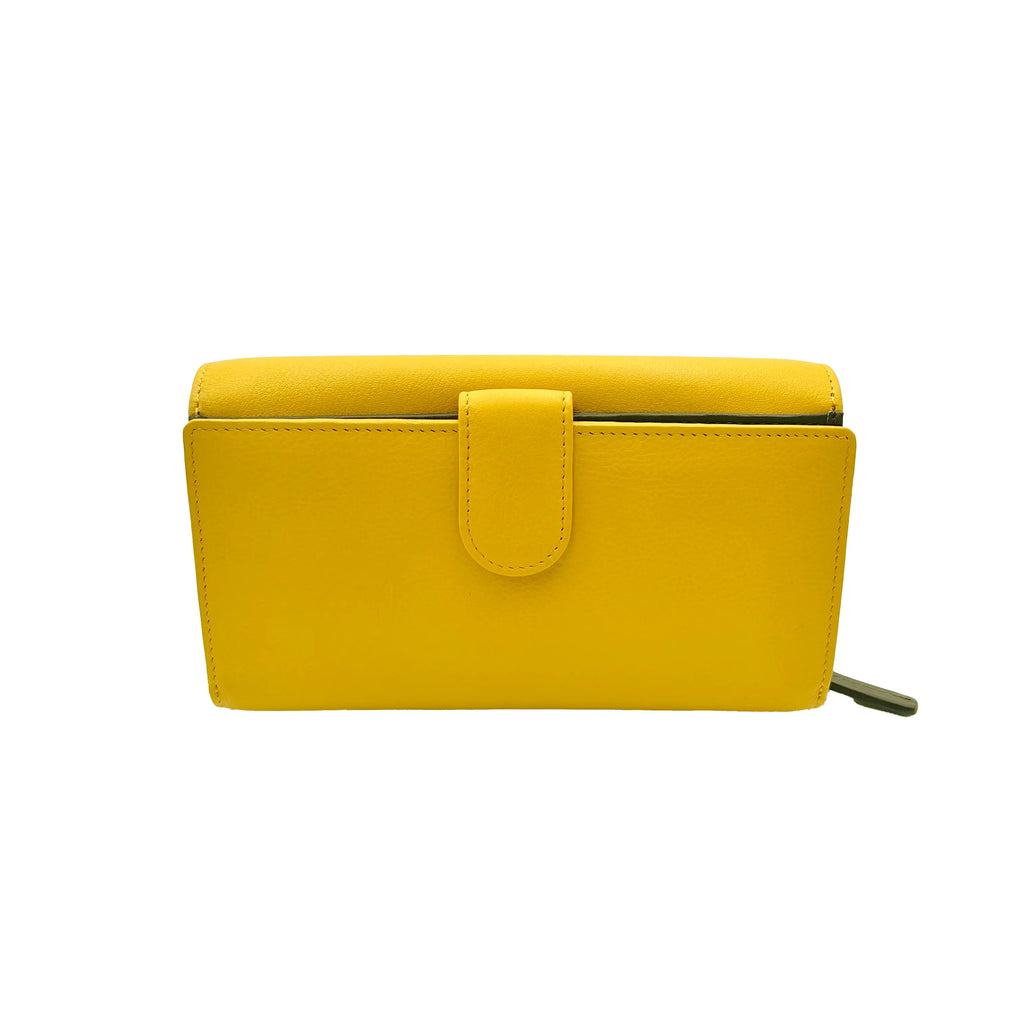 155 Women's Wallet Yellow/Dark Brown