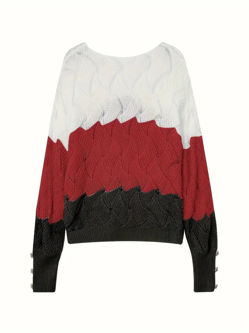 Renilda | Elegant Knit Sweater with V-Neck