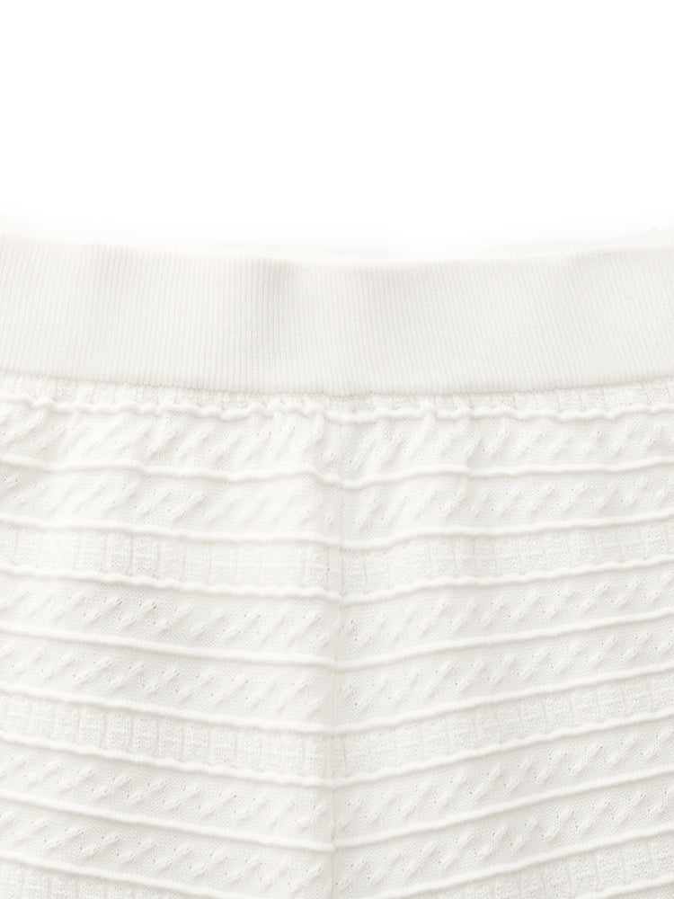 Cotton Top with Openings and Pants - Two-Piece Set