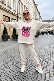 Betty | Printed Hoodie and Pants Set