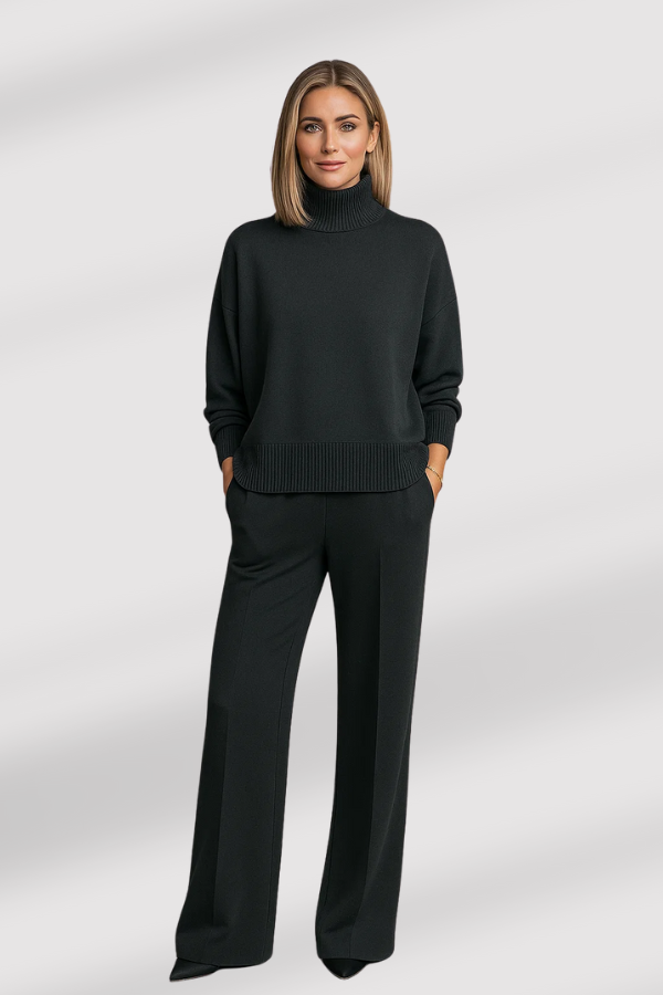 Lara | Knitted Loungewear Set with Turtleneck