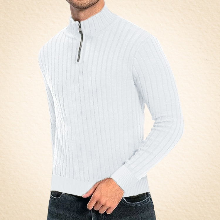 Zacheo – Casual Turtleneck Sweater with Zipper