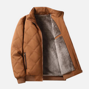 Orlando | Jacket with Diamond Pattern and Stand-Up Collar