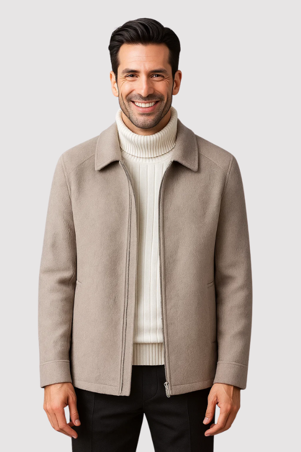 Baron | Wool Blend Zip-Up Jacket