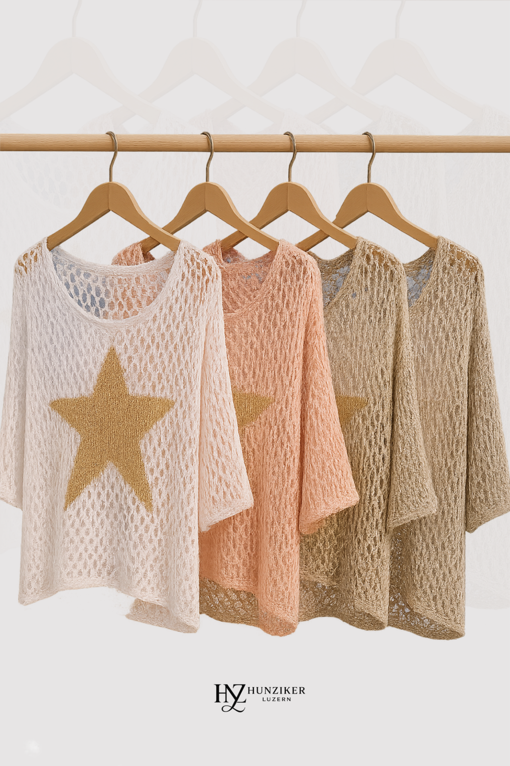 Dana | Round Neck Crochet Knit Mesh Top