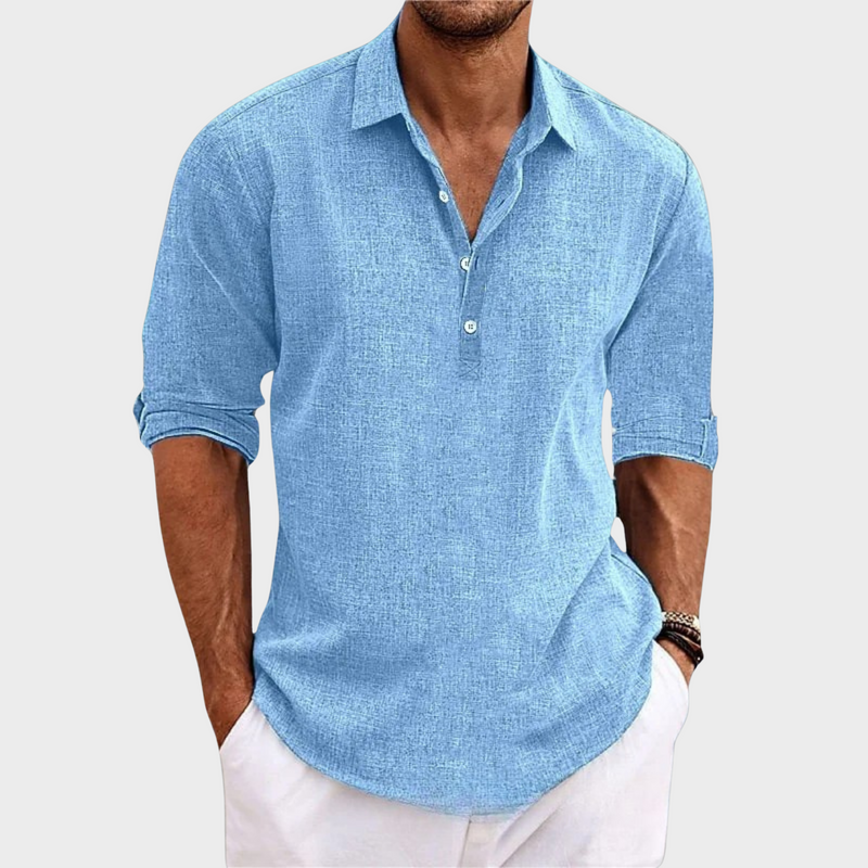 Eberhard – Casual Long Sleeve Shirt Made of Cotton and Linen