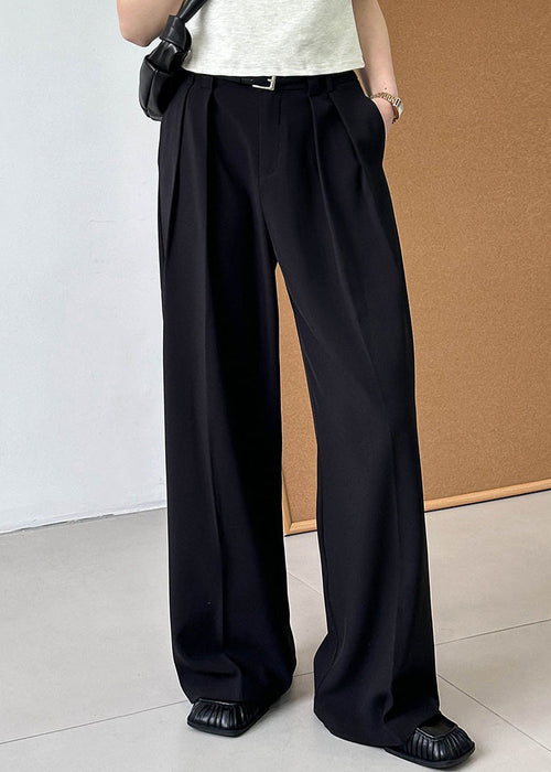 2025 New Beige High-Waisted Pants with Pockets for Summer