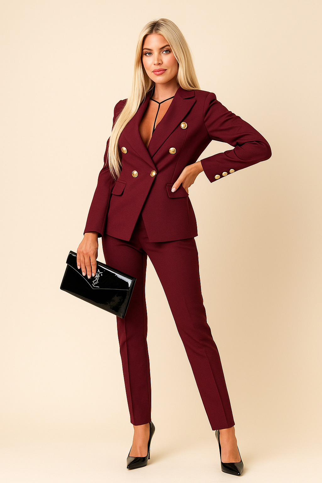 Rina | Suit Set – Double-Breasted Blazer & Tailored Pants