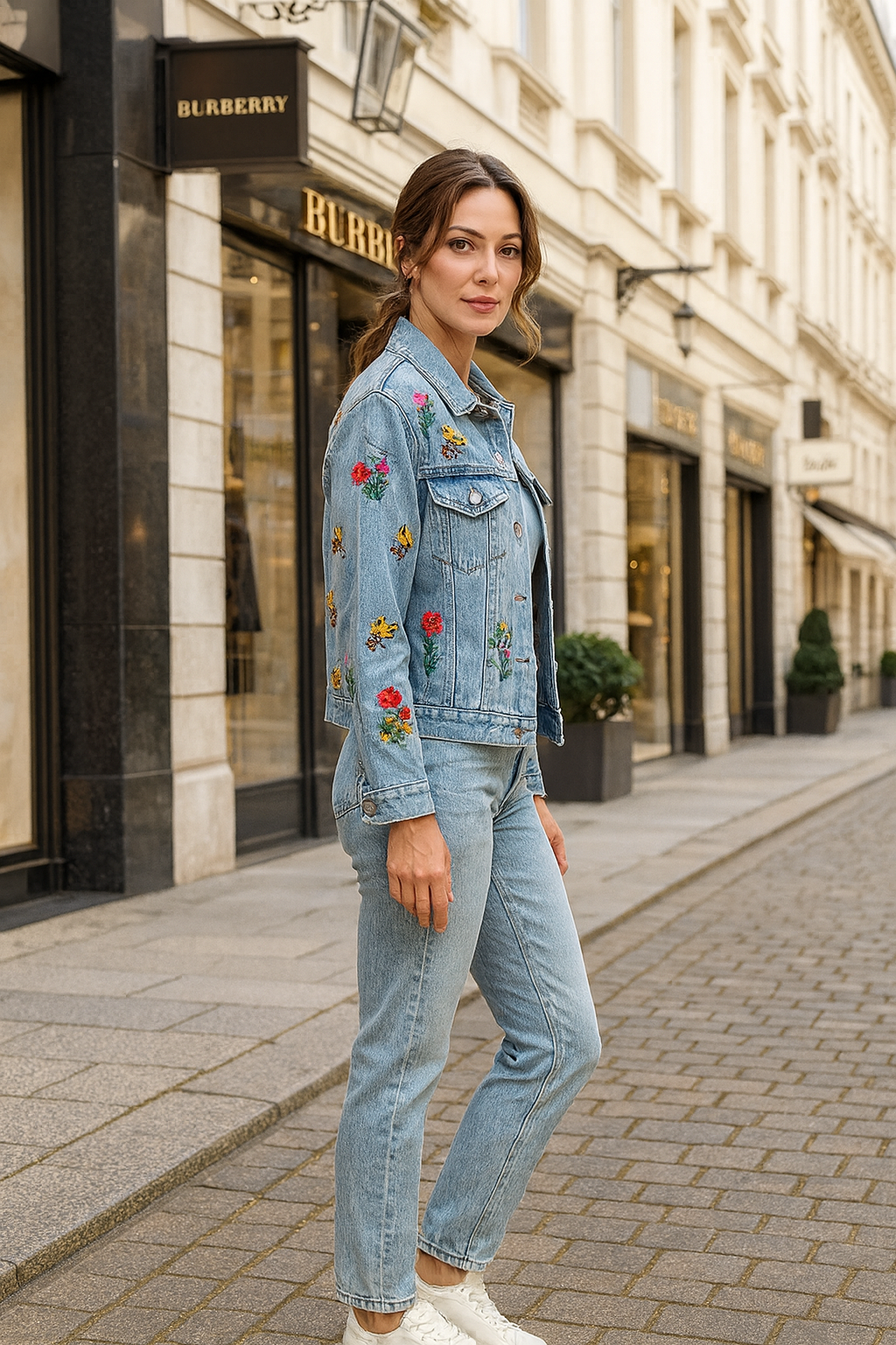 Seanna | Timeless Denim Jacket with Embroidery