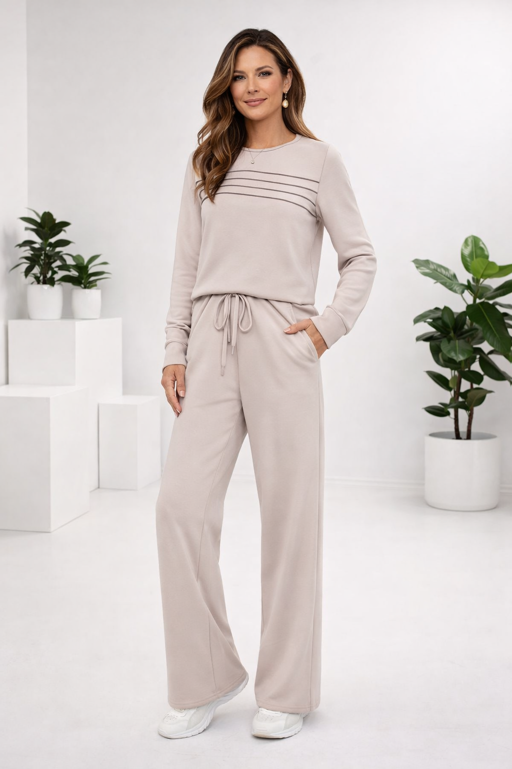 Round Neck | Top and Drawstring Pants