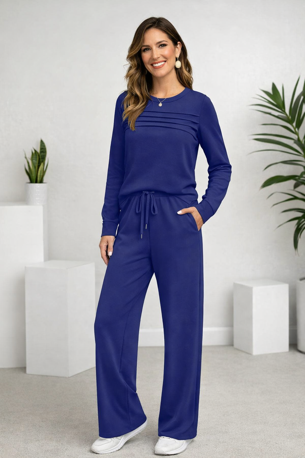Round Neck | Top and Drawstring Pants